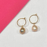 Baroque pearls with hoops