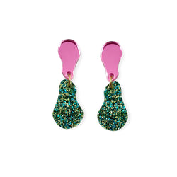 Drip ‘n’ Drops - pink/green glitter