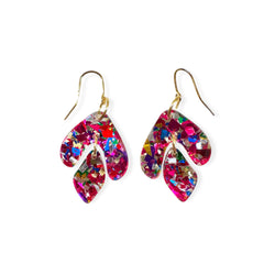 Leaf - small/red confetti