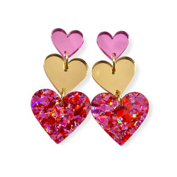 LOVE IS LOVE - pink/Gold/aperol confetti