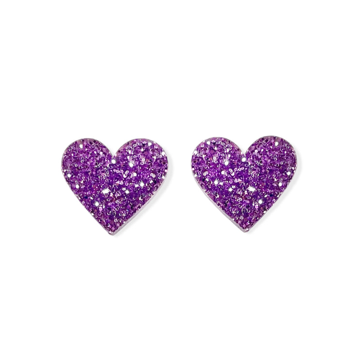 Tiny Hearts, lavender glitter