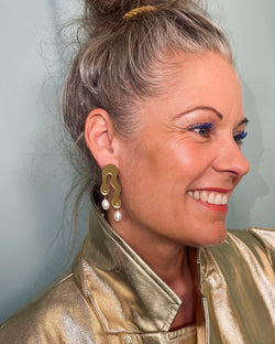 Double DRIP - Golden with Pearls