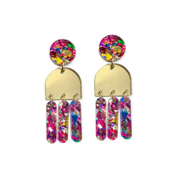 Mini Tassel Queen - golden/red confetti