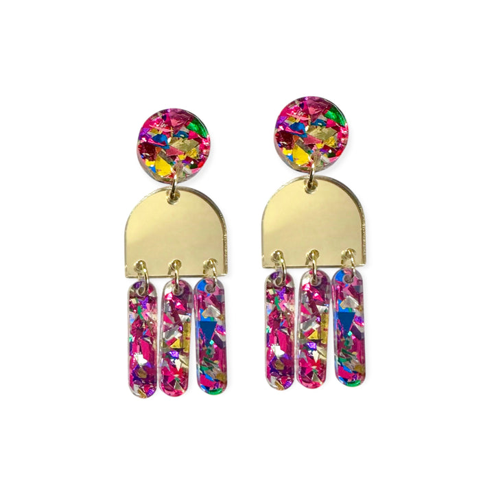 Mini Tassel Queen - golden/red confetti