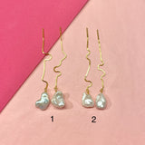 Pearls on a string - white keshi