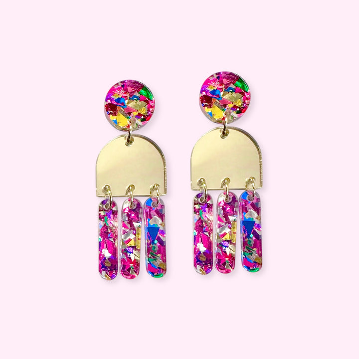 Mini Tassel Queen - golden/red confetti
