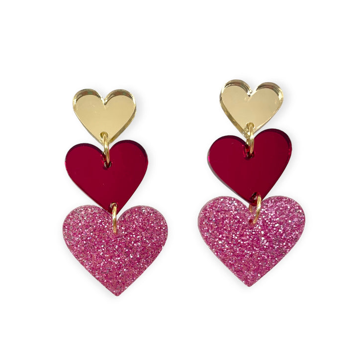 Love is Love - gold/bordeaux/pink glitter