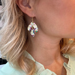 Leaf - small/ golden confetti