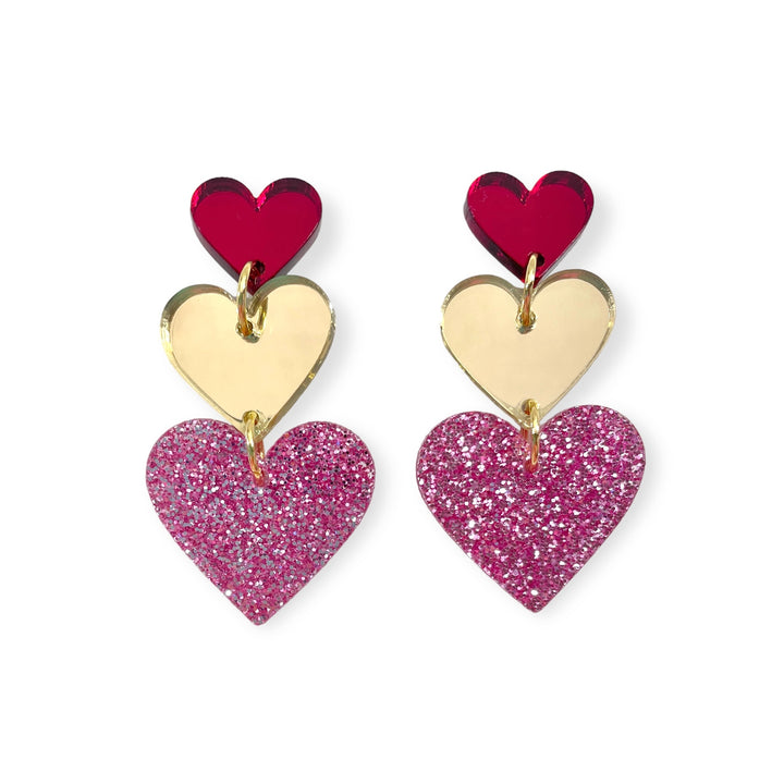 Love is Love - bordeaux/Gold/pink glitter