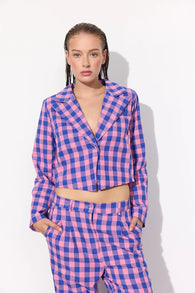 PAMELA JACKET - PINK CHECKED