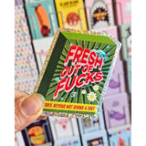Glitter Sticker - Fresh Out of Fucks