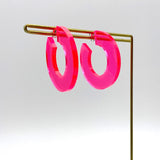 Wide hoop, neon pink