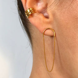byfossdal rustic earcuff gold